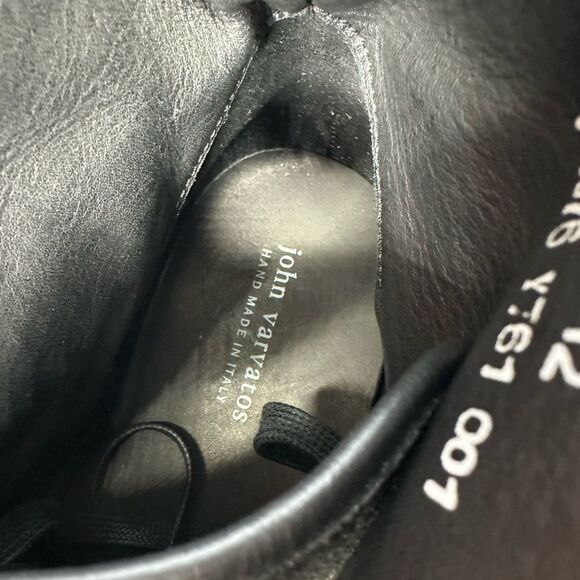 John Varvatos Fleetwood Rub Off Black Chelsea Pull On Ankle Leather Boots Sz 12 - Picture 5 of 6